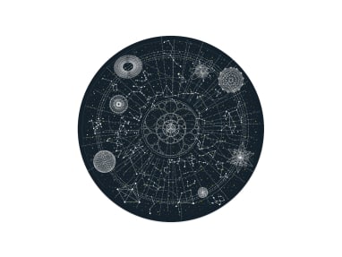 Moooi Carpets Celestial Round Rug On White