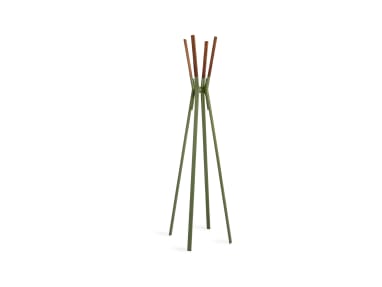On-white image of the Splash Coat Rack in a green finish.