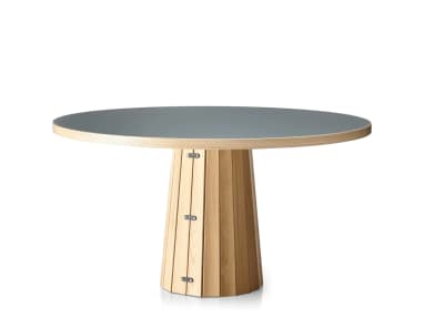 on-white image of a short Moooi table with round surface