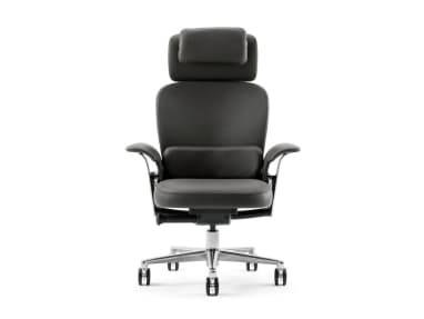 front view of the Leap WorkLounge chair with headrest