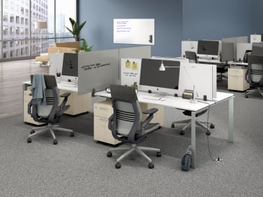 environment image showing Polyvision Boundri screens on desks