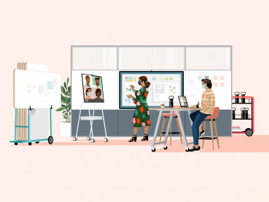Work Better Hybrid Collaboration Design Principle - Engagement partial masks