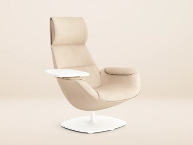 Coalesse Massaud Lounge Chair on beige colored background