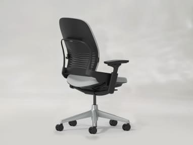 EMEA CarbonNeutral Leap task chair on a grey background