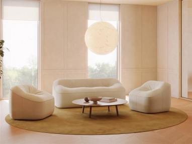 Cubow Sofa and Lounge Chair in a Lounge environment