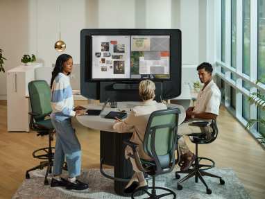 People gathering in a meeting