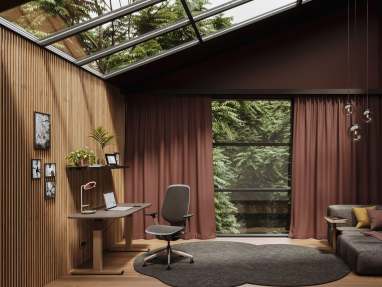 Steelcase Karman in cozy home office environment