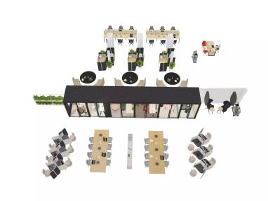 Enclosed + Open Study Space - Planning Idea KZ9CF9KX ISO Image