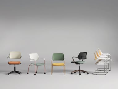 QiVi Conference Chairs on a gray background