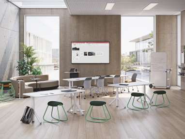 Steelcase Flex Rocker Stools in a learning environment