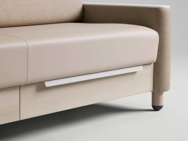 close up to a apprise sleeper in salmon color