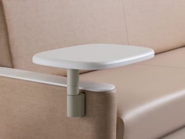 close up to a mini desk included in a Apprise Sleeper