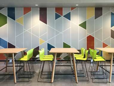 Digital print graphics for Lewisville SD in a work environment