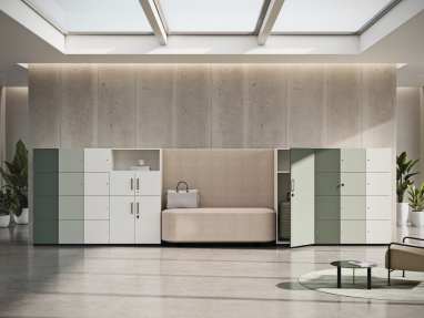 Steelcase Share It Lockers in office environment