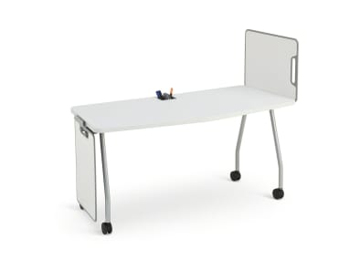 Verb table with 2 Verb whiteboards attached to each end of the table
