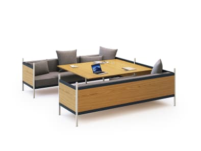 Grid U-Shape Sofa on white background
