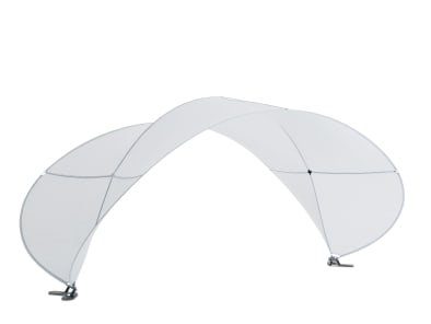 Overhead tent on white background