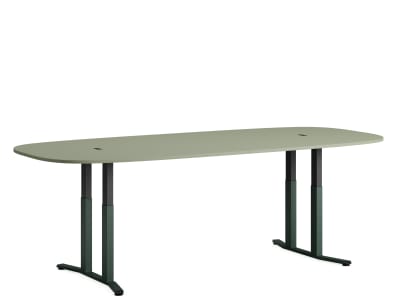 Migration SE Height-Adjustable Meeting Table On White