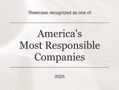 Banner to recognize Steelcase as one of America's Most Responsible Companies 2025