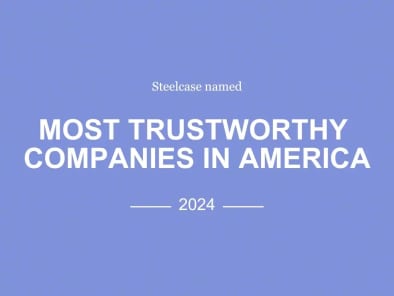 Banner for Steelcase Awards - Most Trustworthy Companies in America award