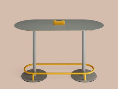 Obelos collaborative table by Steelcase on light color background