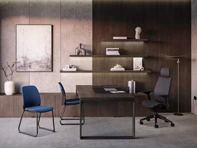 Steelcase Series M Conference Chair & Steelcase Series 2 Office Chair in a Private Officeenvironment