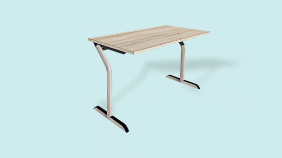 Vanerum Versa M Teacher table on a blue background