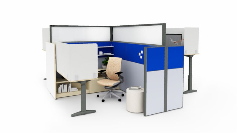 Panel Systems workspace for the post-covid workplace