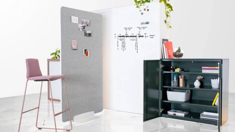 Sustainability Divisio Acoustic Screens in office environment