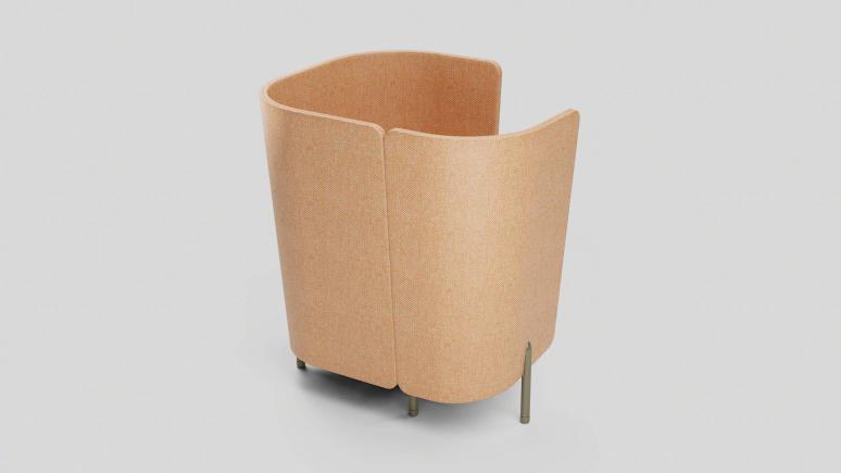 Orangebox Diggs pod on a grey background