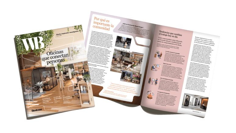 Work Better Magazine - Community at Work Open Spread image on transparent background