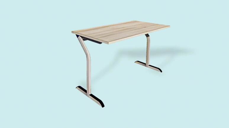 Vanerum Versa M Teacher table on a blue background