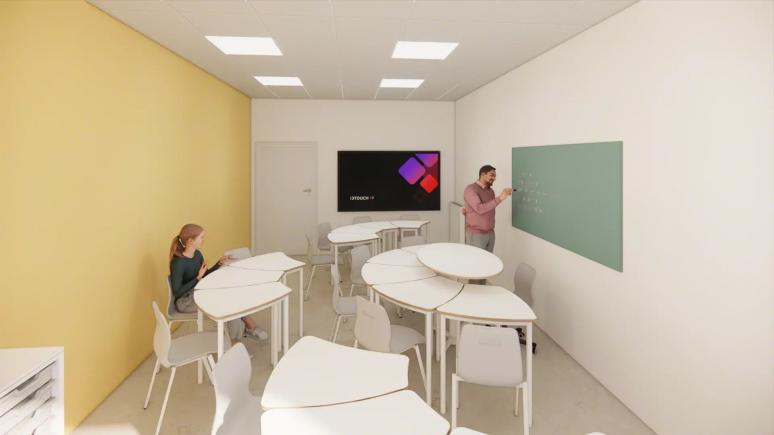 Vanerum Daisy tables in a classroom environment