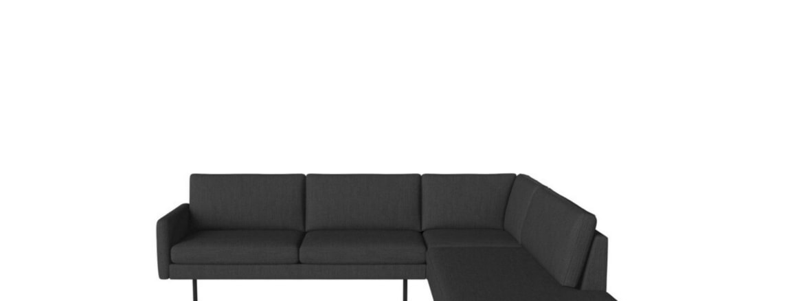 Scandinavia Remix 5 Seater Corner Sofa with Open End - Right (Front View)