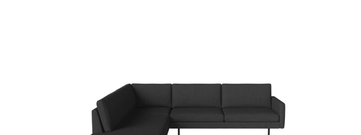 Scandinavia Remix 5 Seater Corner Sofa with Open End - Left (Front View)