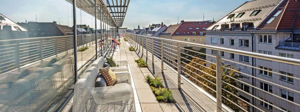 Munich LINC roof terraces environment