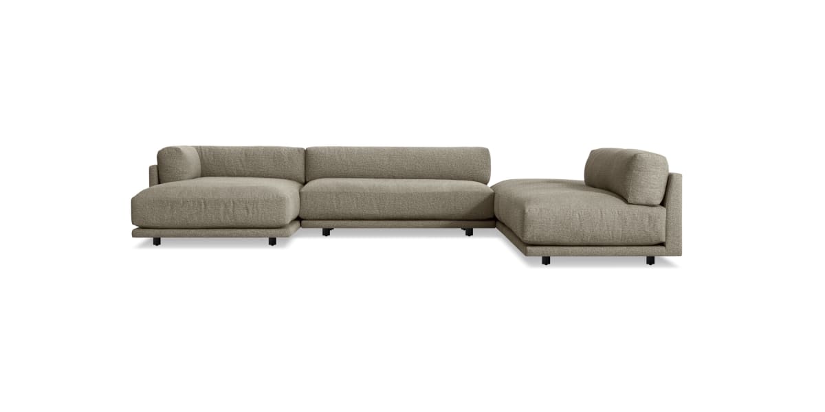 Blu Dot Sunday Backless L Sectional with Chaise