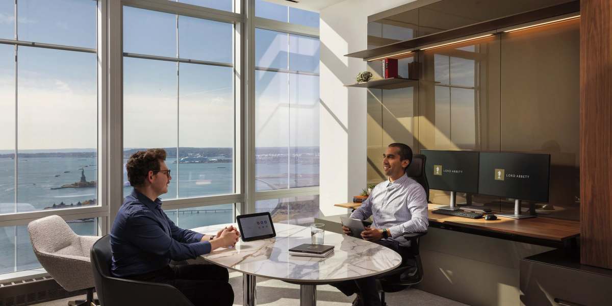 Two people in a meeting