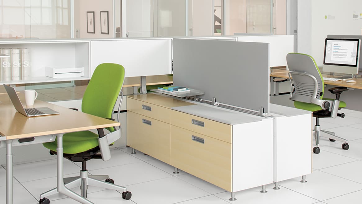 Leap office chair by Steelcase at c:scape office bench
