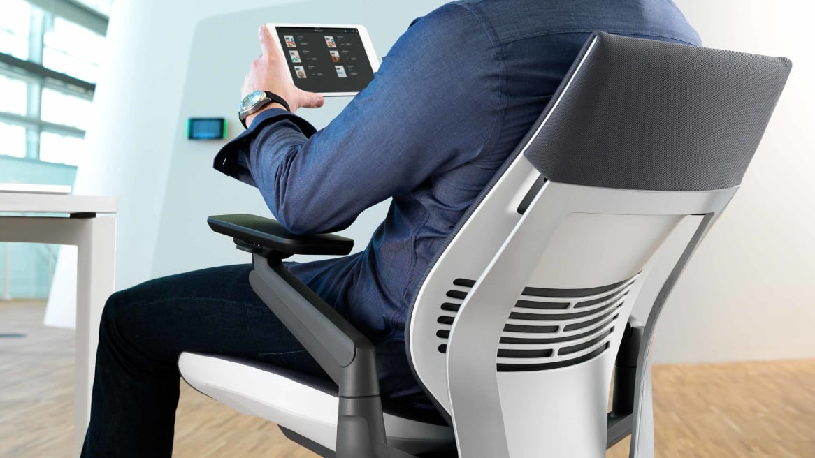 Gesture chair with tablet