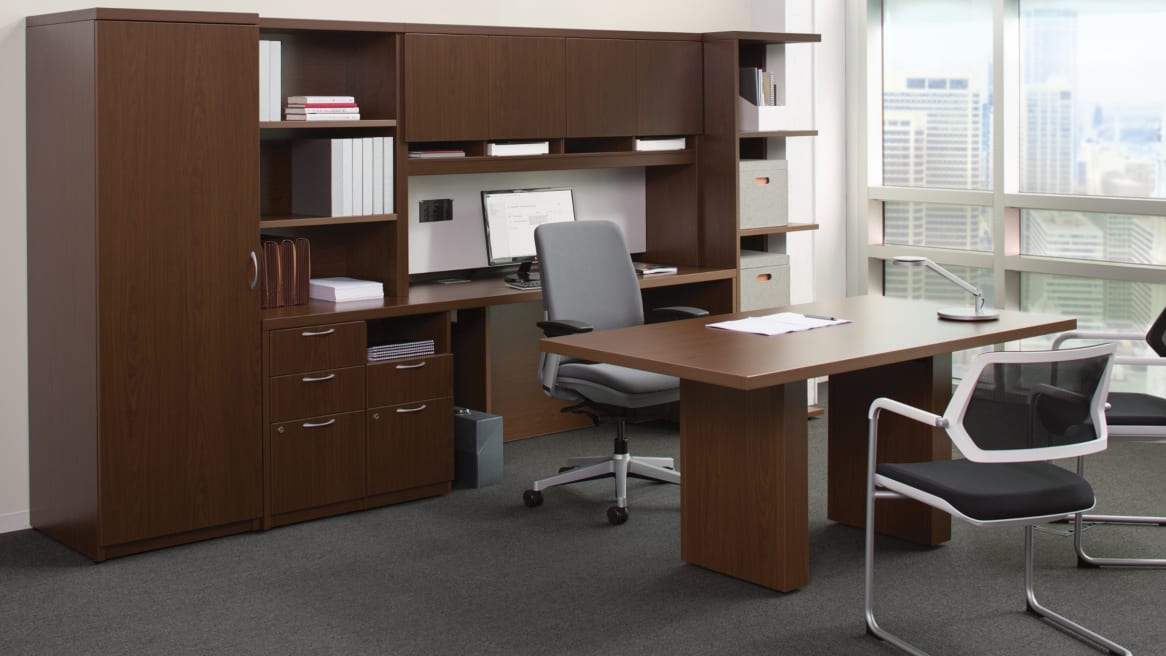 STORAGE CABINET in MAPLE COLOR LAMINATE by STEELCASE OFFICE FURNITURE