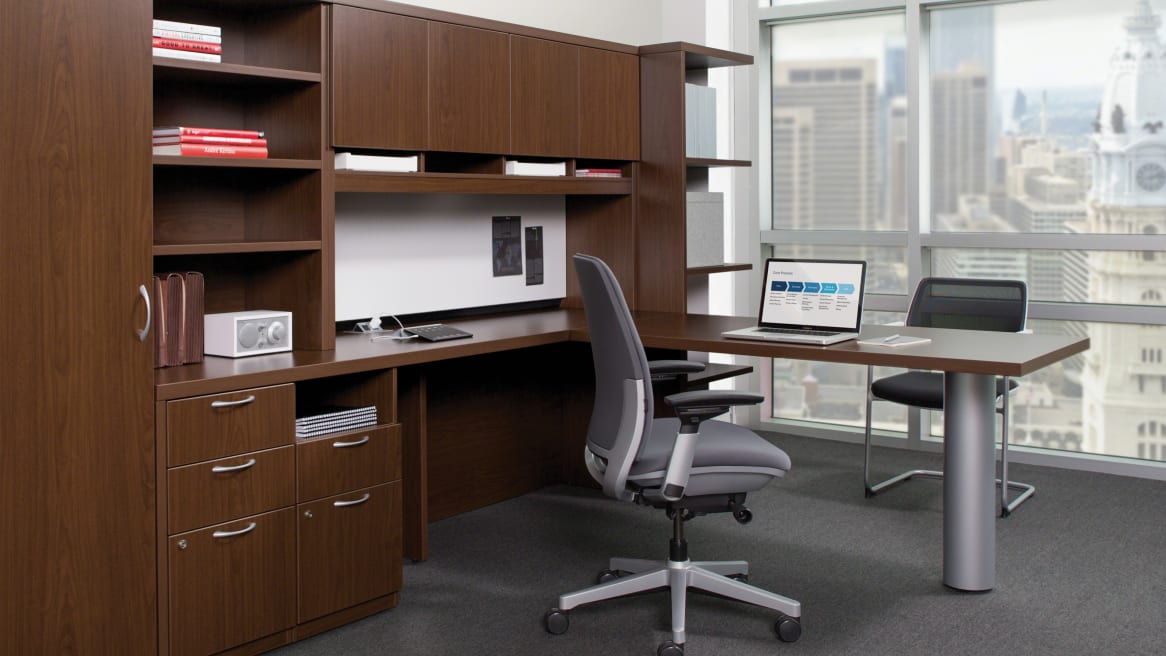 STORAGE CABINET in MAPLE COLOR LAMINATE by STEELCASE OFFICE FURNITURE