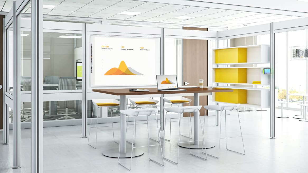 Meeting room with Post + Beam with Duo storage shelving