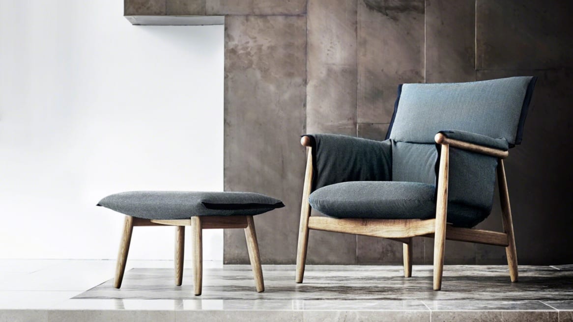 An Embrace Lounge Chair CHE015 by Carl Hansen & Son paired with an ottoman