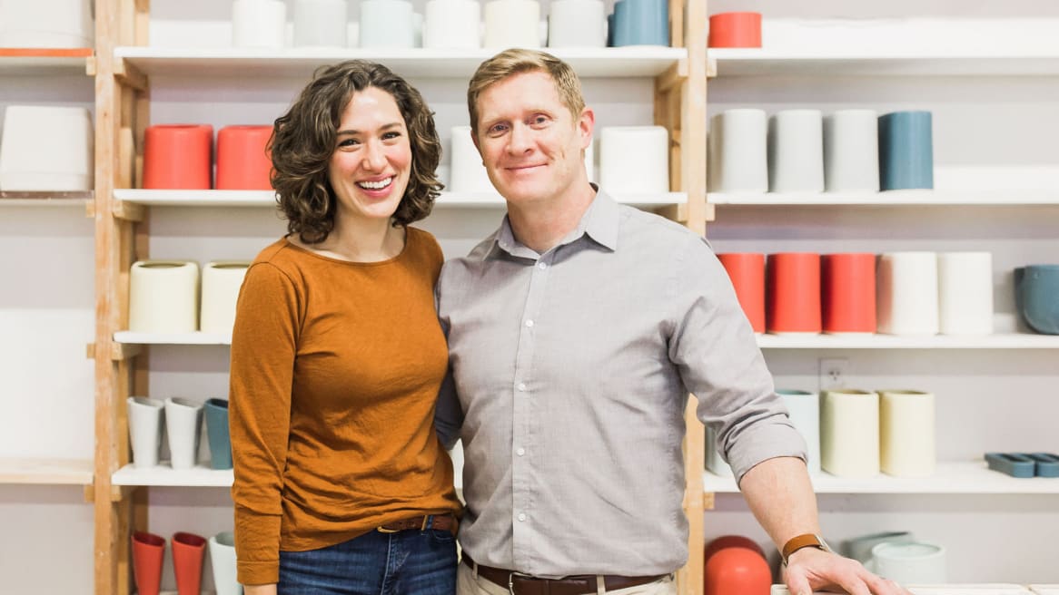 Heather Connolly and Myles Geyman Co-Founders of Stak Ceramics