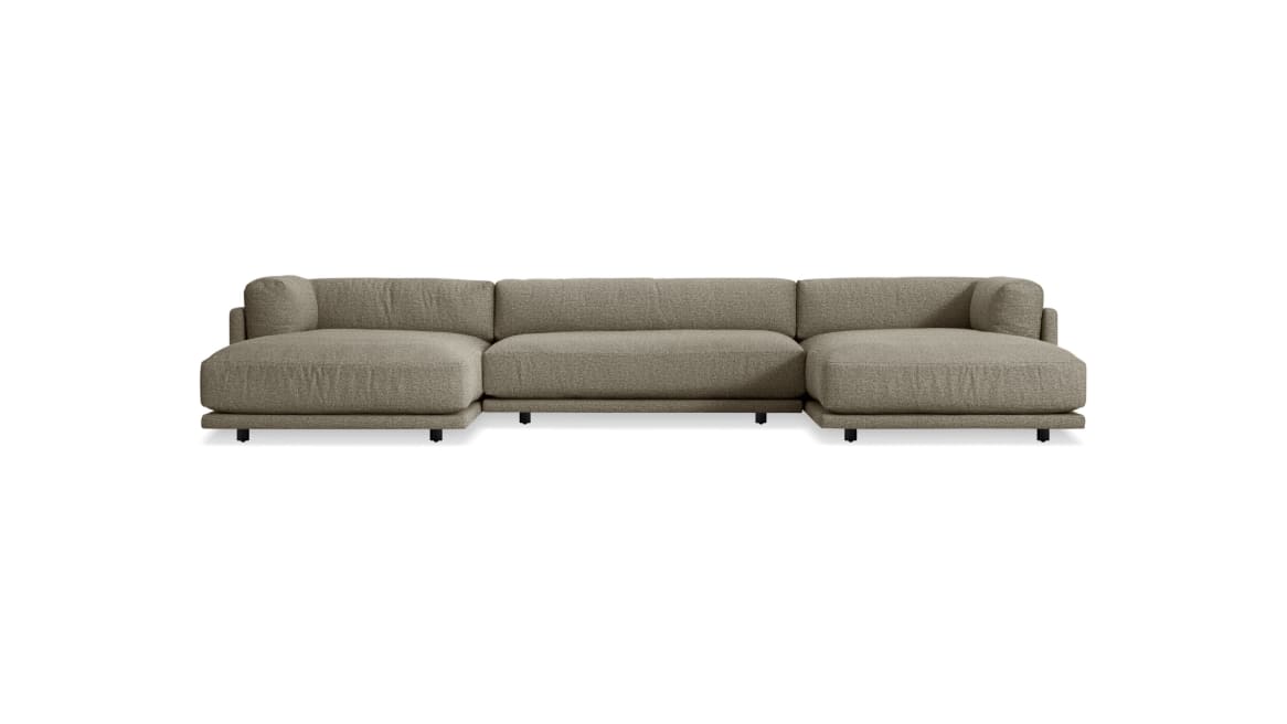 Blu Dot Sunday U-Shaped Sectional Sofa On White