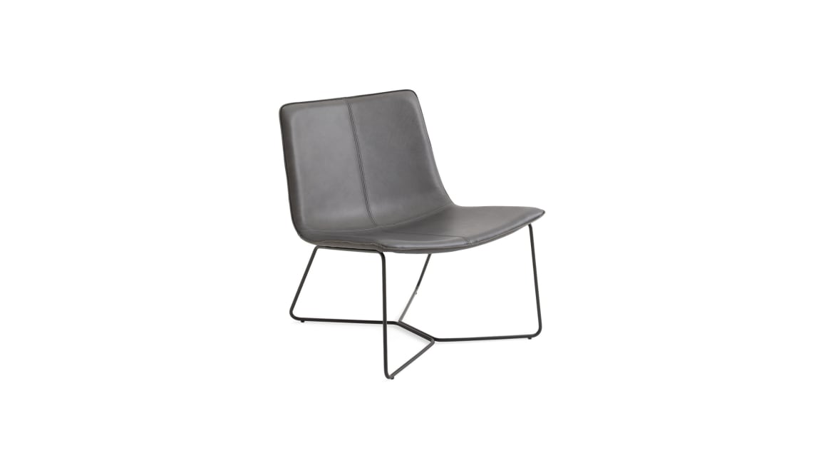 West Elm Work Slope Lounge Chair On White