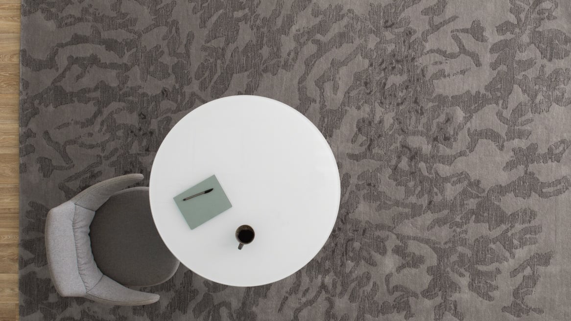 Coalesse Nanimarquina Shadows Rug with chair and table