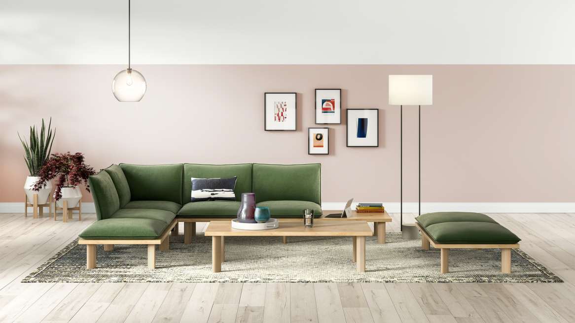 West Elm Work Boardwalk Lounge Setting