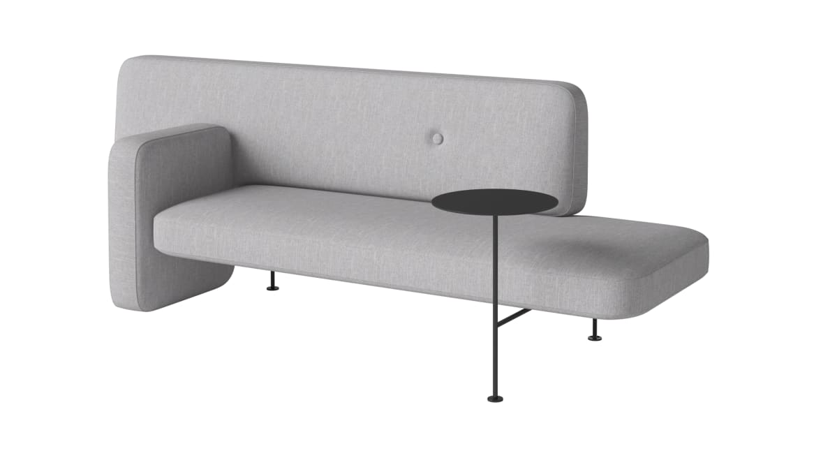 Bolia Pebble Sofa with table and right armrest